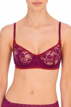 Imperial Unlined Balconette Underwire Bra -Natori Sales Shop Imperial Unlined Balconette Underwire Bra Port Cinnabar by Natori 1 22630.1631825872
