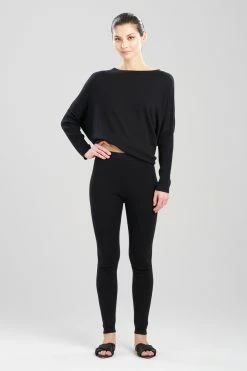 Indulge Cotton Knit Leggings 6 Indulge Cotton Knit Leggings -Natori Sales Shop Indulge Cotton Knit Legging Black by Natori 56943.1689787416