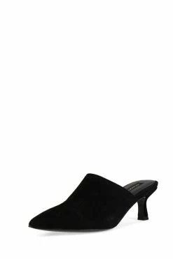 Ine Suede Mule Heel -Natori Sales Shop Ine Suede Mule Heel Black by Natori 3 77367.1671657745