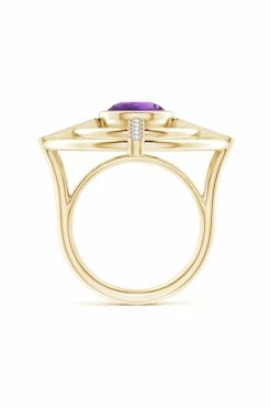 Infinity Concentric Circle 14K Gold And Amethyst Ring -Natori Sales Shop Infinity Concentric Amethyst Ring 14K Yellow Gold by Natori 2 17351.1656701506