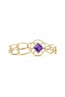 Infinity Concentric Circle 14K Gold And Amethyst Bracelet -Natori Sales Shop Infinity Concentric Circle Amethyst Bracelet 14K Yellow Gold by Natori 3 45718.1656696216
