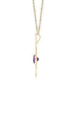 Infinity Concentric Circle 14K Gold And Amethyst Pendant Necklace -Natori Sales Shop Infinity Concentric Circle Amethyst Pendant Necklace 14K Yellow Gold by Natori 2 68243.1656700277