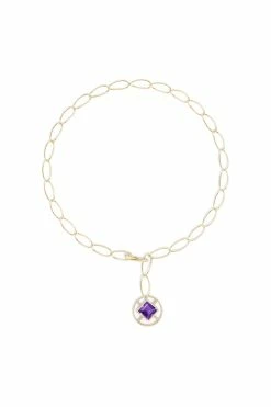 Infinity Concentric Circle 14K Gold And Amethyst Y Necklace -Natori Sales Shop Infinity Concentric Circle Amethyst Y Necklace 14K Yellow Gold by Natori 2 75136.1656699314