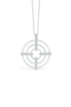 Infinity Concentric Circle 14K Gold Pendant Necklace -Natori Sales Shop Infinity Concentric Circle Pendant Necklace 14K White Gold by Natori 3 26674.1656700037