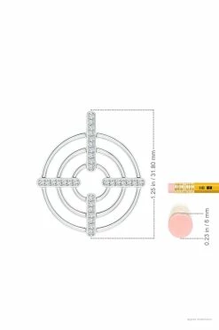 Infinity Concentric Circle 14K Gold Pendant Necklace -Natori Sales Shop Infinity Concentric Circle Pendant Necklace 14K White Gold by Natori 6 98897.1656700038