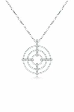 Infinity Concentric Circle 14K Gold Pendant Necklace