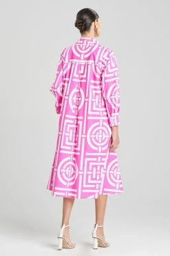 Infinity Cotton Poplin Dress 5 Infinity Cotton Poplin Dress -Natori Sales Shop Infinity Cotton Poplin Dress Pink Sapphire by Natori 2 73583.1674770067