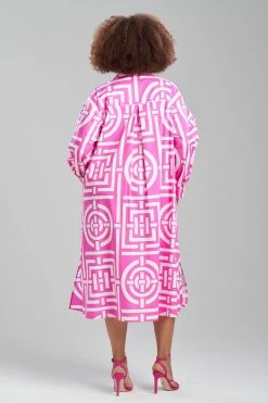 Infinity Cotton Poplin Dress 7 Infinity Cotton Poplin Dress -Natori Sales Shop Infinity Cotton Poplin Dress Pink Sapphire by Natori 4 37857.1674770071