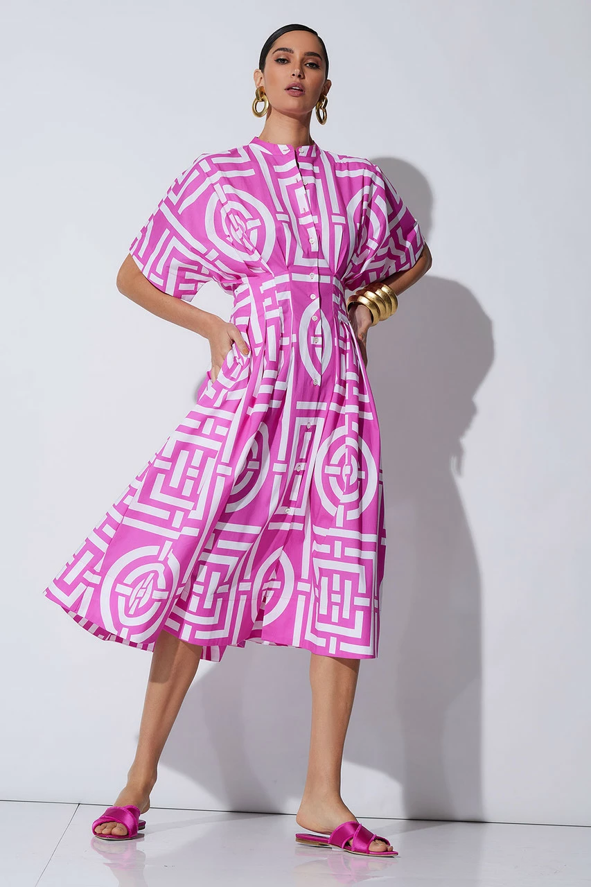 Infinity Cotton Poplin Mandarin Dress 5 Infinity Cotton Poplin Mandarin Dress - Image 5