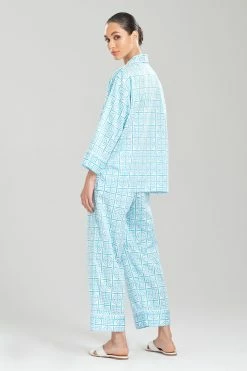Infinity Cotton Sateen Notch PJ 7 Infinity Cotton Sateen Notch PJ -Natori Sales Shop Infinity Cotton Sateen Notch PJ French Blue by Natori 2 76684.1675264188