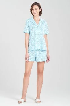 Infinity Cotton Sateen PJ 13 Infinity Cotton Sateen PJ -Natori Sales Shop Infinity Cotton Sateen PJ French Blue by Natori 2 67450.1675264592