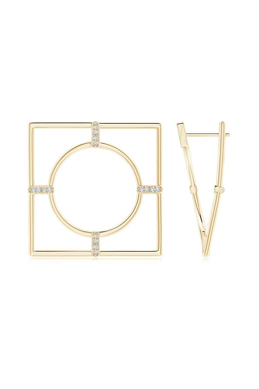 Infinity 14K Gold Geometric Hoop Earrings 7 Infinity 14K Gold Geometric Hoop Earrings - Image 7