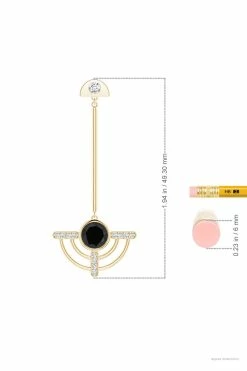 Infinity Half Concentric 14K Gold And Black Onyx Dangle Earrings -Natori Sales Shop Infinity Half Concentric Black Onyx Dangle Earrings 14K Yellow Gold by Natori 4 42540.1656696599