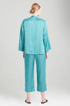 Infinity Jacquard Mandarin PJ -Natori Sales Shop Infinity Jacquard Mandarin PJ Jade by Natori 2 39499.1658852288