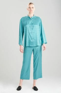 Infinity Jacquard Mandarin PJ -Natori Sales Shop Infinity Jacquard Mandarin PJ Jade by Natori 67638.1688129532