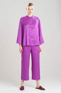 Infinity Jacquard Mandarin PJ -Natori Sales Shop Infinity Jacquard Mandarin PJ Magenta by Natori 78806.1692203292