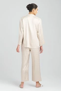 Infinity Jacquard Mandarin PJ -Natori Sales Shop Infinity Jacquard Mandarin PJ Sand Taupe by Natori 2 58047.1692183223