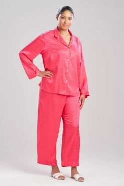 Infinity Jacquard PJ -Natori Sales Shop Infinity Jacquard PJ Heather Pink Raspberry by Natori 79131.1680815298