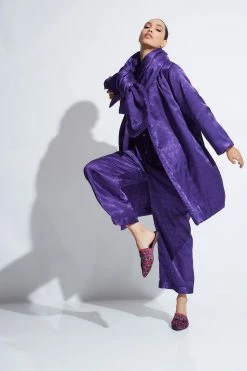Infinity Jacquard PJ -Natori Sales Shop Infinity Jacquard PJ Infinity Jacquard Short Puffer Robe Infinity Jacquard Scarf Amethyst by Natori 2 63460.1663445242
