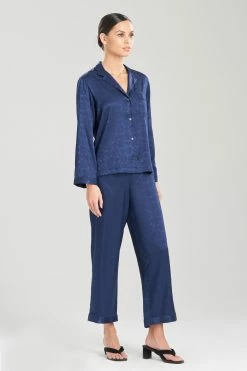 Infinity Jacquard PJ -Natori Sales Shop Infinity Jacquard PJ Pink Midnight Heather Navy by Natori 92360.1675273440
