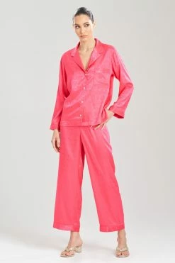 Infinity Jacquard PJ -Natori Sales Shop Infinity Jacquard PJ Pink Raspberry by Natori 73867.1675273245