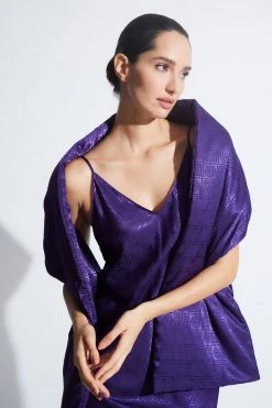 Infinity Jacquard Slip -Natori Sales Shop Infinity Jacquard Slip Amethsyt Infinity Scarf by Natori 47610.1663445402