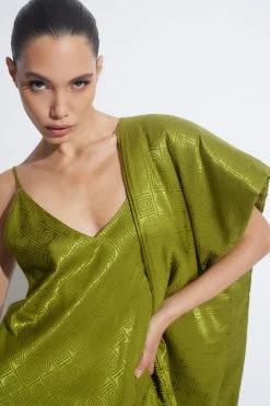 Infinity Jacquard Slip -Natori Sales Shop Infinity Jacquard Slip and Infinity Jacquard Scarf Deep Moss by Natori 59988.1663445408