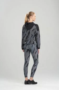 Interlocked Full Zip Hoodie 12 Interlocked Full Zip Hoodie -Natori Sales Shop Interlocked Full Zip Hoodie Black White by Josie Athleisure 2 43552.1635785358
