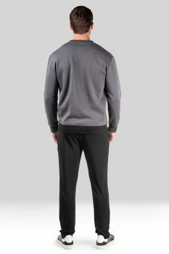 Isamu Brushed Fleece Pullover Sweatshirt -Natori Sales Shop Isamu Brushed Fleece Pullover Sweatshirt Caviar by Natori 3 98840.1659130996