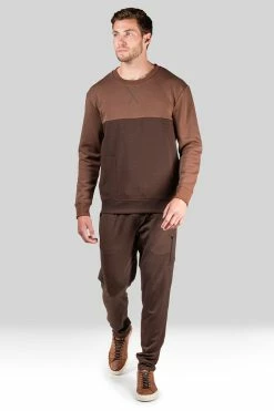 Isamu Brushed Fleece Pullover Sweatshirt -Natori Sales Shop Isamu Brushed Fleece Pullover Sweatshirt Espresso by Natori 2 24609.1659130983