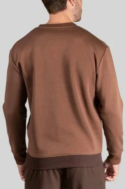 Isamu Brushed Fleece Pullover Sweatshirt -Natori Sales Shop Isamu Brushed Fleece Pullover Sweatshirt Espresso by Natori 3 2 11206.1636654663