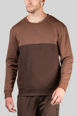 Isamu Brushed Fleece Pullover Sweatshirt -Natori Sales Shop Isamu Brushed Fleece Pullover Sweatshirt Espresso by Natori 2 41344.1636654660