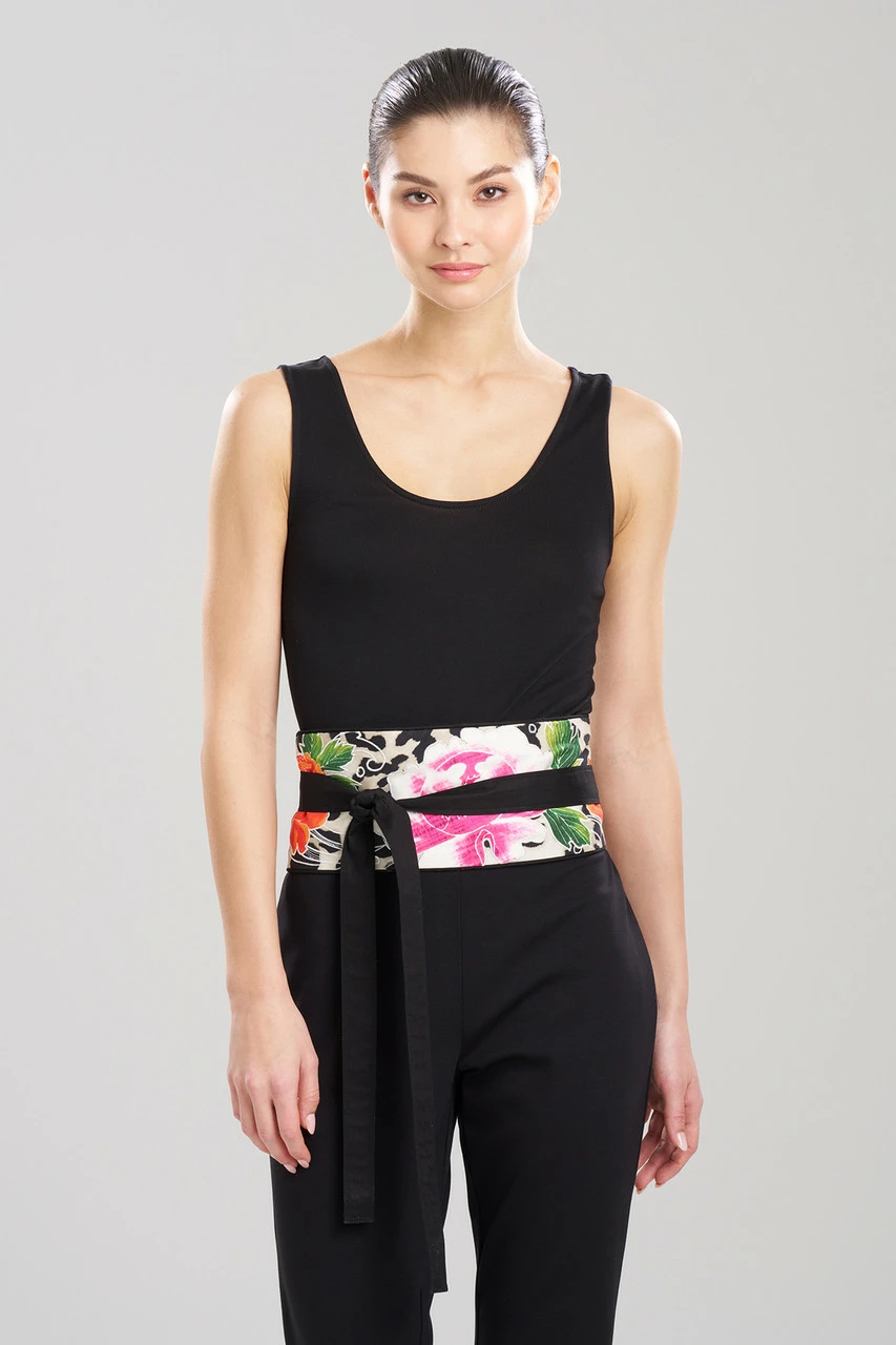 Jaguar Cotton Poplin Embroidered Obi Belt 2 Jaguar Cotton Poplin Embroidered Obi Belt - Image 2