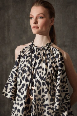 Jaguar Cotton Poplin Handkerchief Dress -Natori Sales Shop Jaguar Cotton Poplin Handkerchief Dress Sand Taupe by Natori 3 59524.1686688689