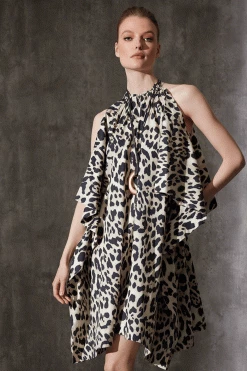 Jaguar Cotton Poplin Handkerchief Dress -Natori Sales Shop Jaguar Cotton Poplin Handkerchief Dress Sand Taupe by Natori 26566.1686688686