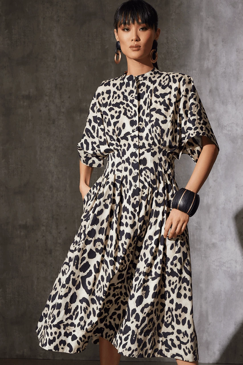 Jaguar Cotton Poplin Pleated Shirt Dress 6 Jaguar Cotton Poplin Pleated Shirt Dress - Image 6