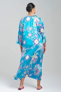Jaipur Satin Caftan -Natori Sales Shop Jaipur Satin Caftan Dark Teal by N Natori 4 56220.1692631806