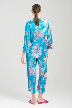 Jaipur Satin Mandarin PJ 5 Jaipur Satin Mandarin PJ -Natori Sales Shop Jaipur Satin Mandarin PJ Dark Teal by N Natori 97188.1690455757