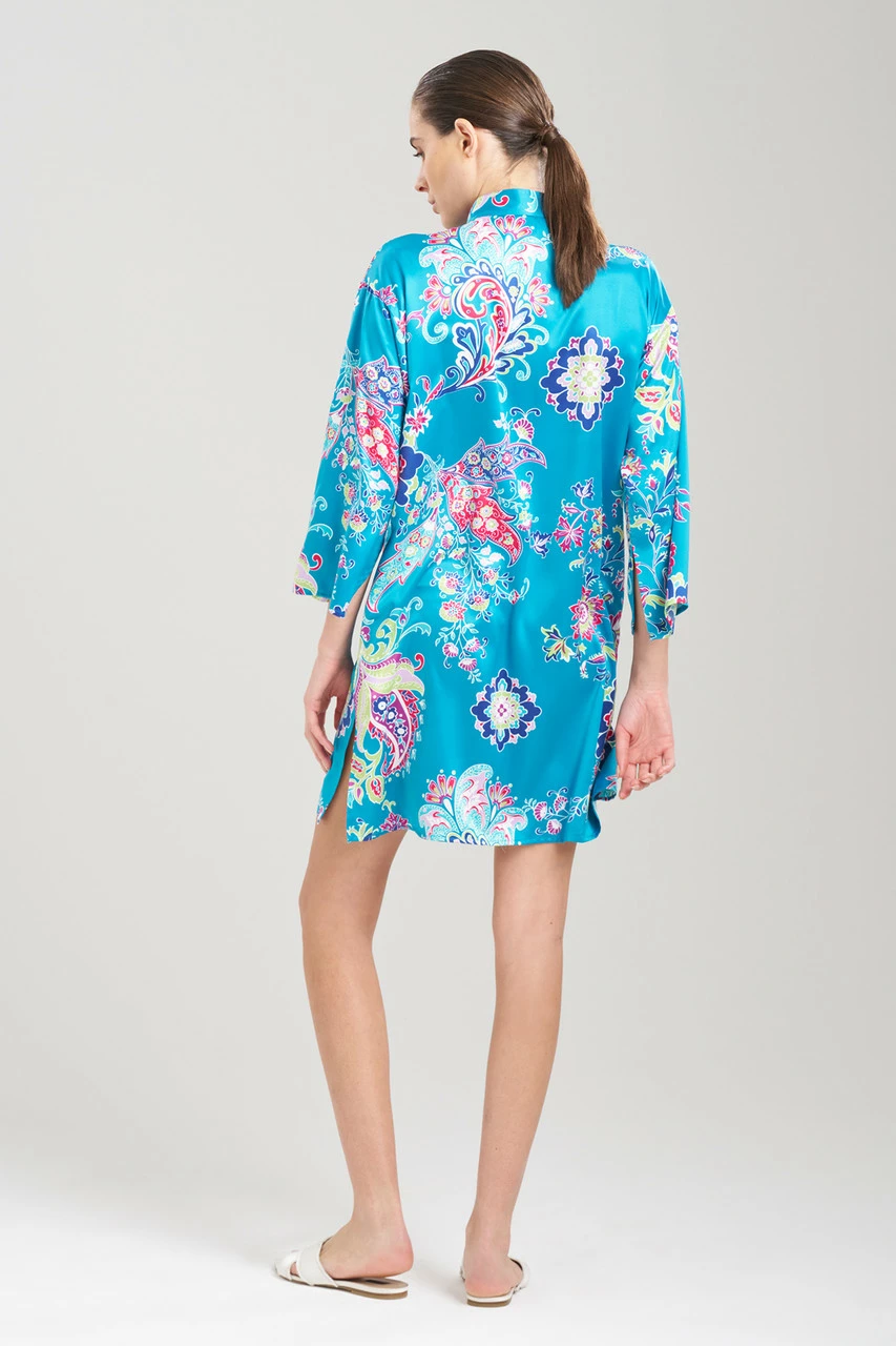 Jaipur Satin Mandarin Sleepshirt 4 Jaipur Satin Mandarin Sleepshirt - Image 4