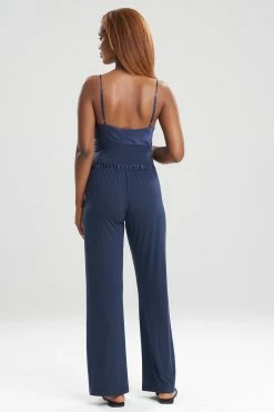 Jersey Essentials Silk Pants -Natori Sales Shop Jersey Essentials Silk Pants Midnight Navy by Josie Natori 2 80101.1641574200