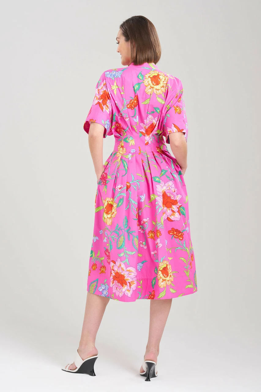 Junko Cotton Poplin Mandarin Dress 8 Junko Cotton Poplin Mandarin Dress - Image 8