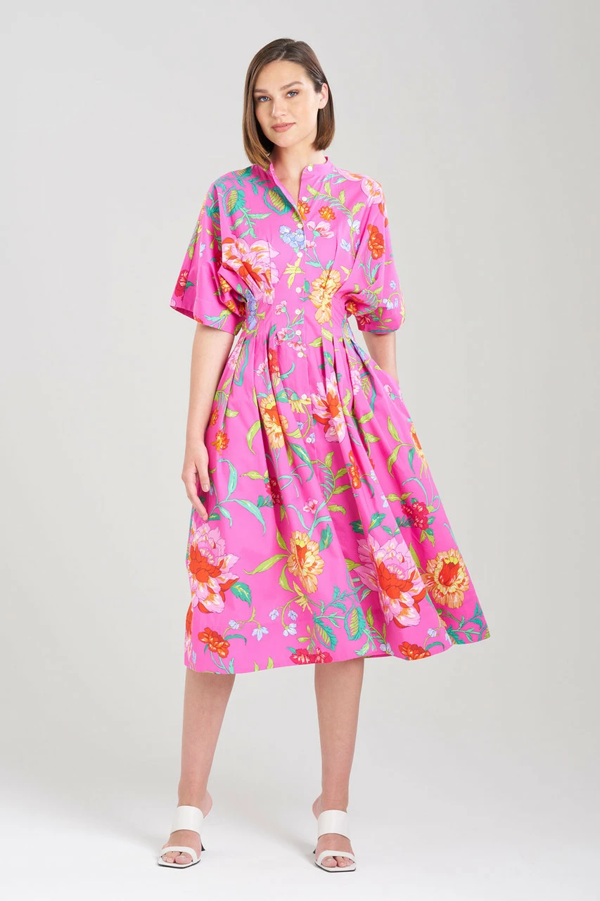 Junko Cotton Poplin Mandarin Dress 7 Junko Cotton Poplin Mandarin Dress - Image 7