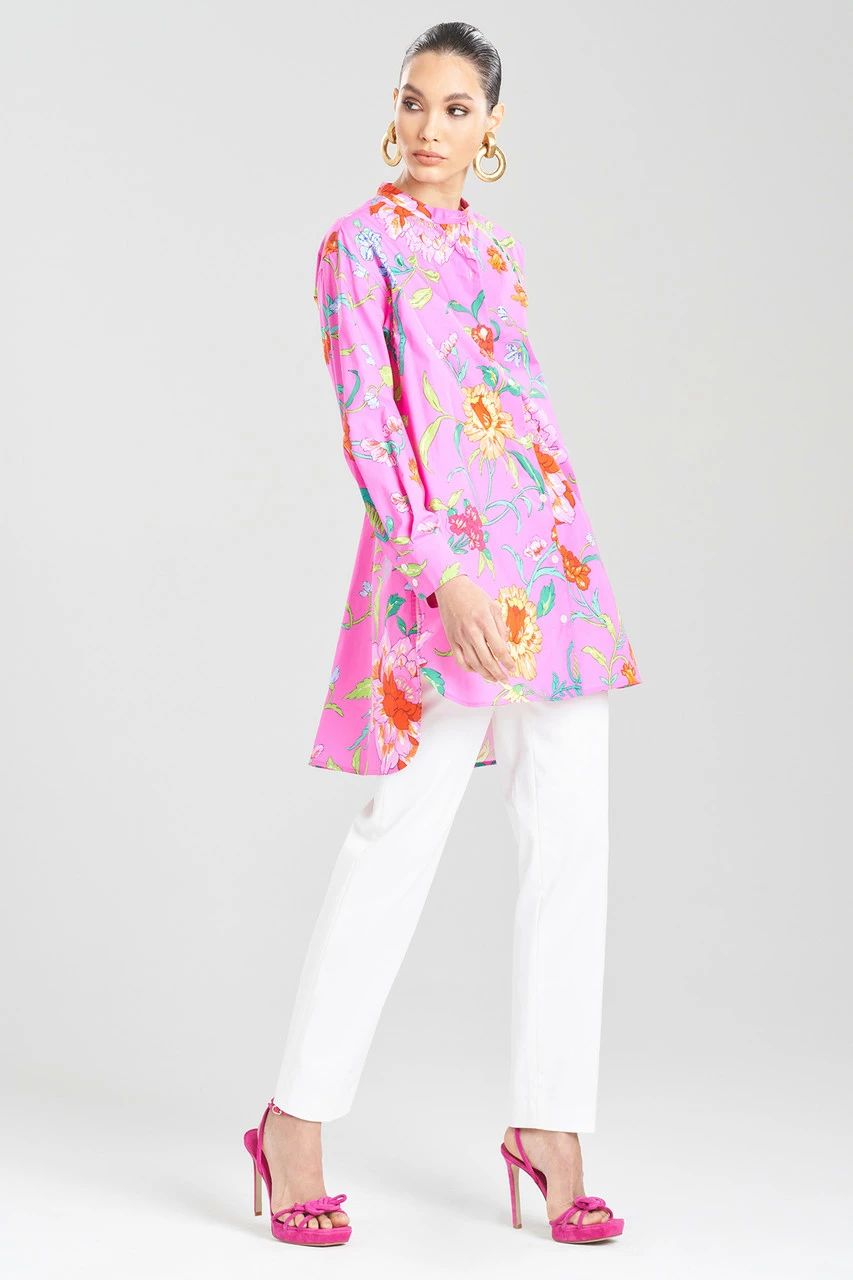 Junko Cotton Poplin Oversized Mandarin Top 1 Junko Cotton Poplin Oversized Mandarin Top