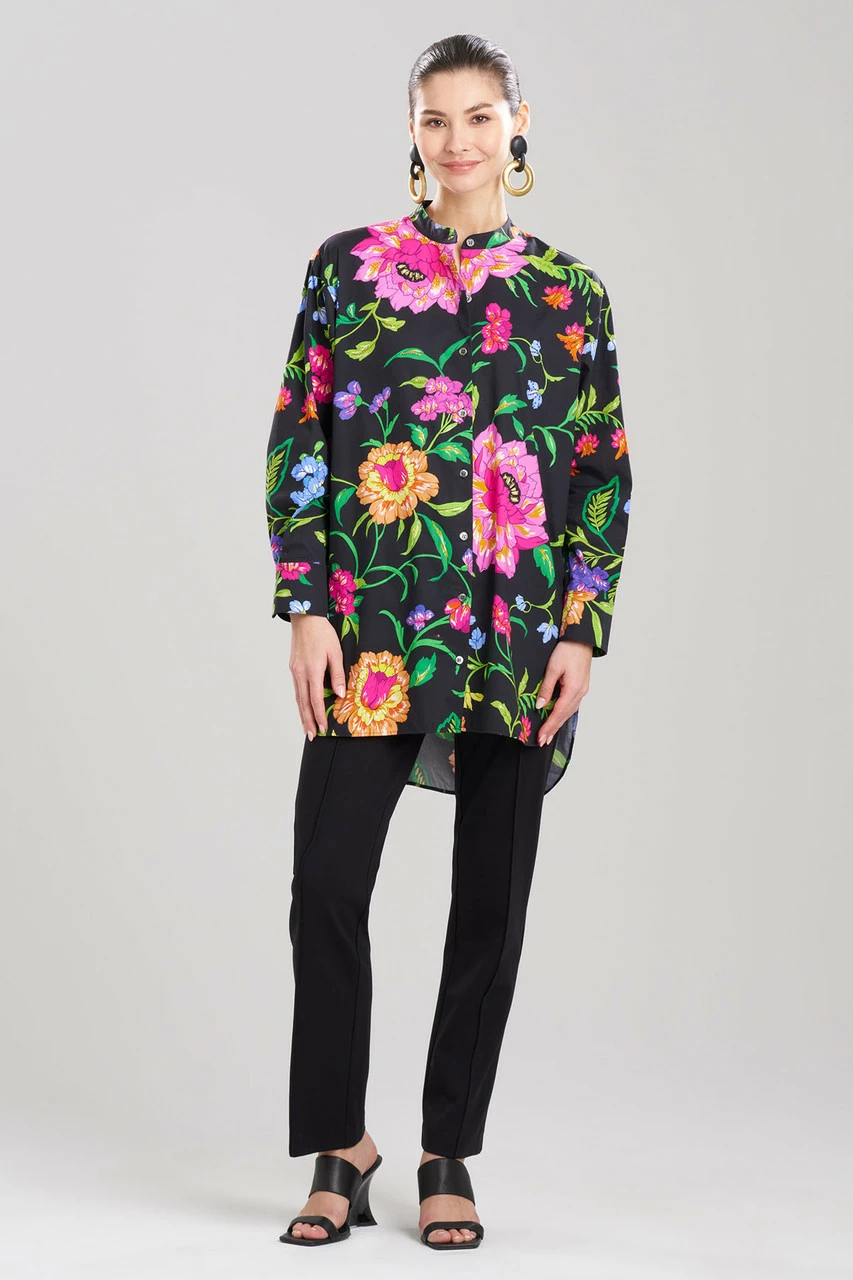 Junko Cotton Poplin Oversized Mandarin Top 6 Junko Cotton Poplin Oversized Mandarin Top - Image 6