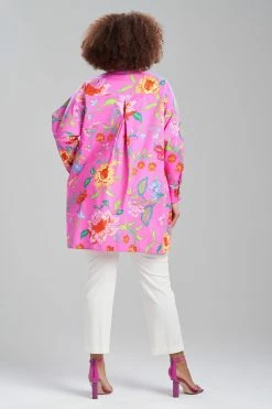 Junko Cotton Poplin Oversized Mandarin Top 11 Junko Cotton Poplin Oversized Mandarin Top -Natori Sales Shop Junko Cotton Poplin Oversized Mandarin Top Fuchsia by Natori 2 72466.1674580888