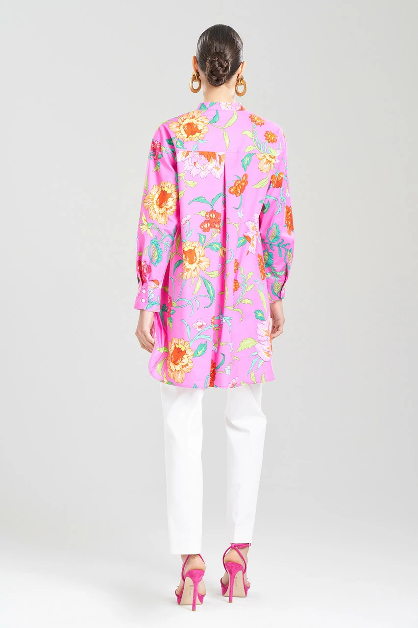 Junko Cotton Poplin Oversized Mandarin Top 2 Junko Cotton Poplin Oversized Mandarin Top - Image 2