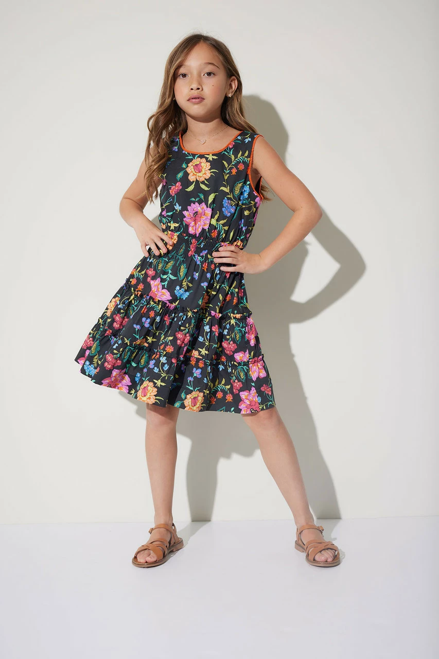 Junko Cotton Poplin Tiered Dress 1 Junko Cotton Poplin Tiered Dress