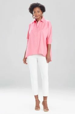 Cotton Poplin Oversized Top -Natori Sales Shop K85609 BPK 1 63655.1617138341
