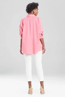 Cotton Poplin Oversized Top -Natori Sales Shop K85609 BPK 2 45291.1616789122