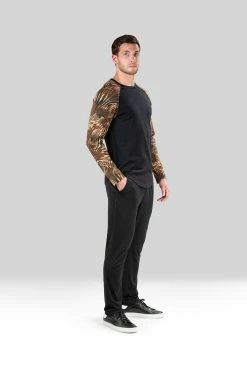 Kaede Jersey Raglan Tee -Natori Sales Shop Kaede Jersey Raglan Tee Caviar Tiger Espresso by Natori 2 94230.1659130721